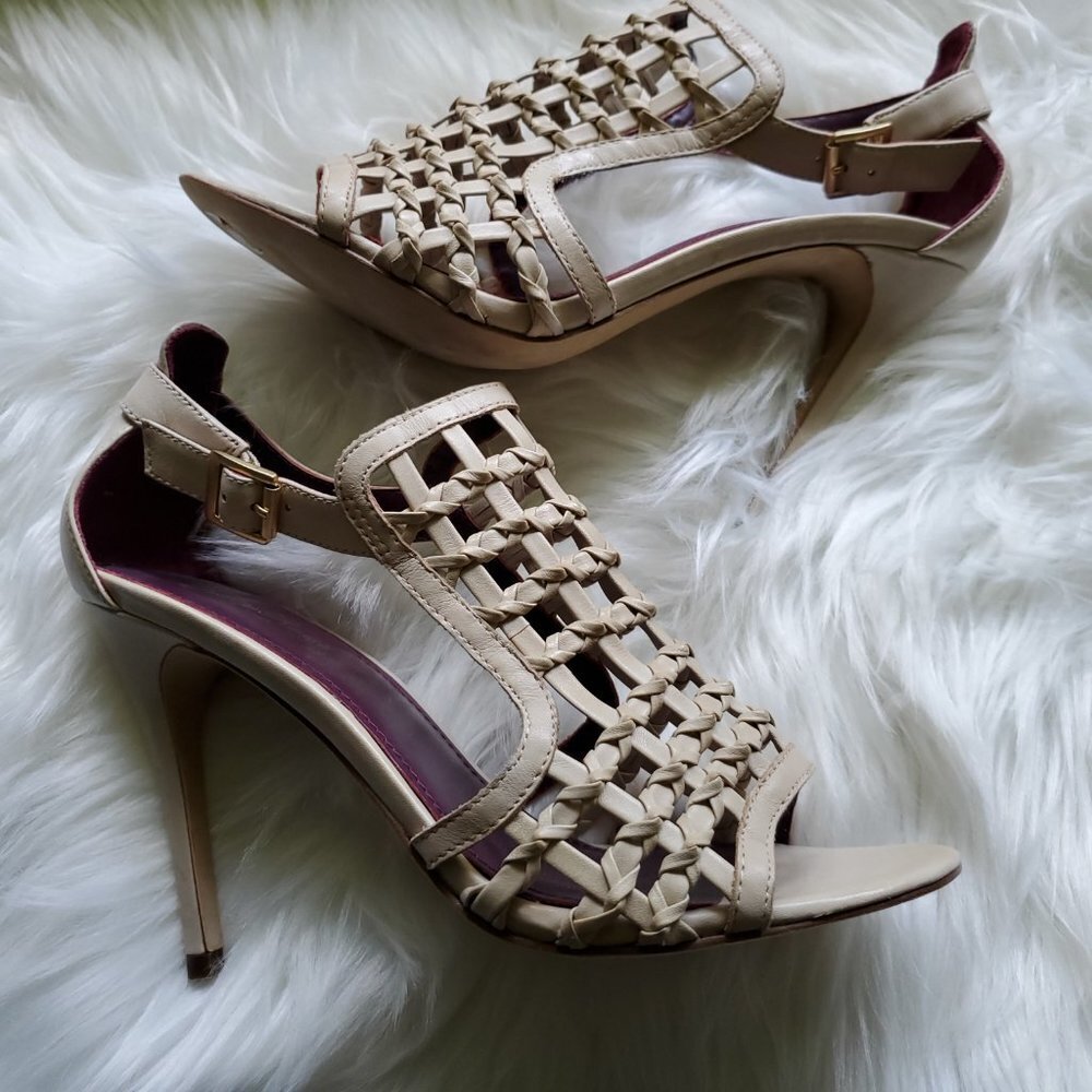 Tracy Reece New York Size 39 / 9 Cream High Heels 100% leather - Picture 6 of 6